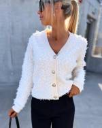 Melns Soft Sweater With Golden Buttons