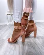 Light Pink Heel Ankle Boot