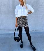 White Buttoned Crop Blouse