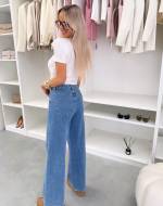 Sinine Sirgelõikelised Stretch Teksad