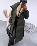 Khaki Winter Tie Parka