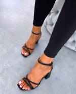 Black Block-heeled Shoes