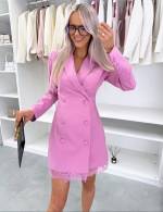 Melns Pieguļoša žaketes Stila Kleita