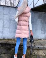 Бежевый Жилетка с капюшоном 