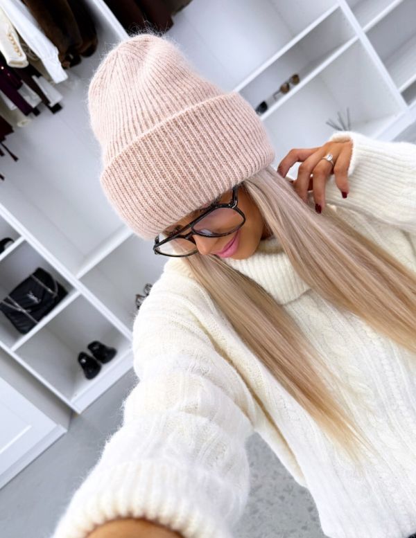 Jasnoróżowy Czapka Beanie
