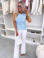 Roosa Kuldsete Nööpidega Vest