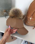 Beige Natural Fur Hat