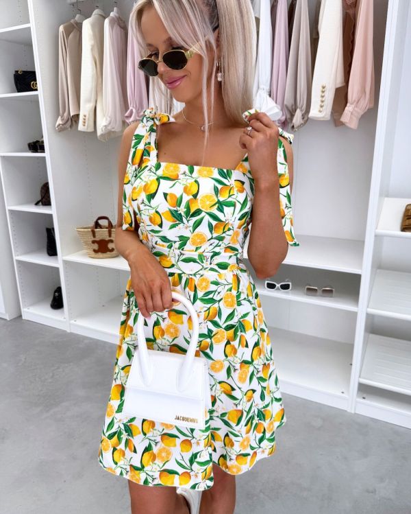 Orange Orange Pattern Dress