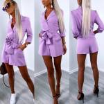 Фиолетовый Комбинезон на пуговицах