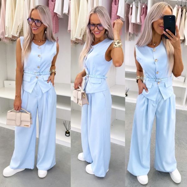 Blue Two-piece Set