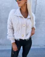 Black Soft Buttoned Sweater