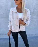 Beige Soft Buttoned Sweater