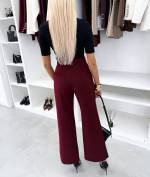 Brūns Taisna Piegriezuma Klasiski Bikses