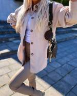 Khaki Oversized Spring/autumn Jacket