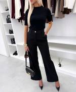 Brūns Taisna Piegriezuma Klasiski Bikses