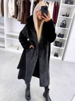 Tumši Violets Grezns Ziemas Mētelis Ar Kapuci