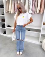 Żółty T-shirt O Kroju Oversize