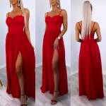 Черный Платье макси с разрезом