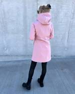 Pink Longer Softshell Spring/autumn Waterproof Parka