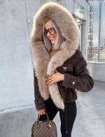 Бежевый Куртка из искусственного меха с тёплой подкладкой