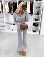 Brūns Elastīgs Un Maigs Divdaļīgs Komplekts