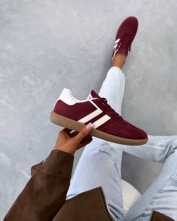 Dark Red Comfy Casual Shoes