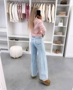 Zila Taisna Piegriezuma Džinsi