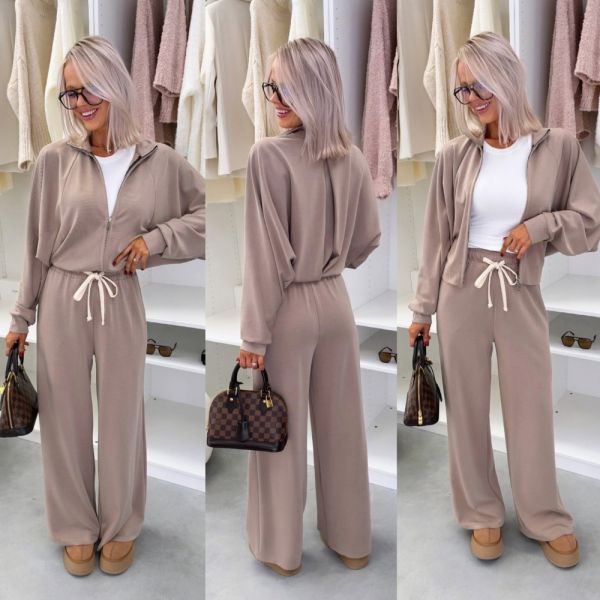 Taupe Comfortable Two-piece Set