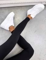 Biały Wygodne Sneakersy Na Platformie