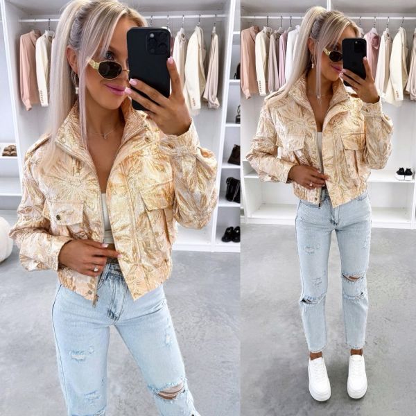 Beige Zip-up Jacket