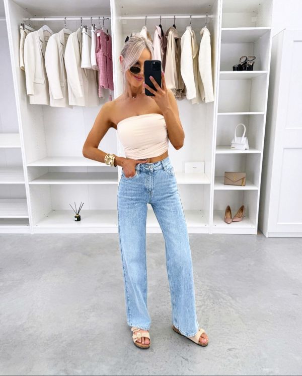 Blue Straight-fit Soft Jeans