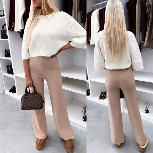 Верблюд Мягкие и эластичные брюки прямого кроя