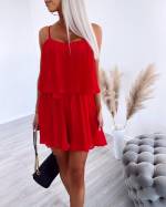 Бирюзовый Комбинезон со складками