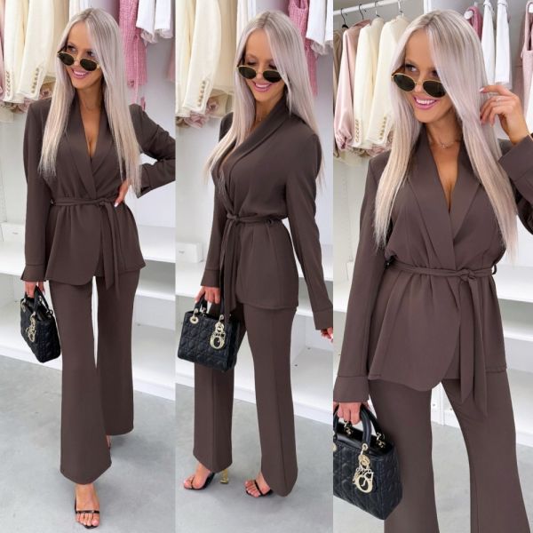 Brown Two-piece Set