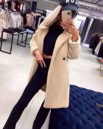 Розовый „Teddy“ пальто