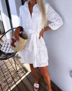 Balts Tie-waist Buttoned Dress