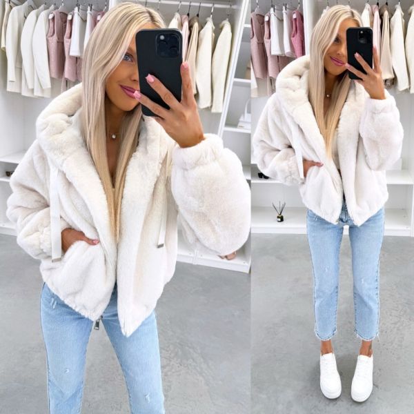 Light Beige Soft Zip-up Jacket