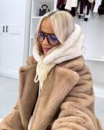 Taupe Kaelusega Müts