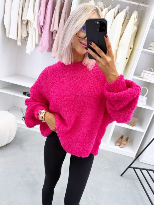 Fuchsia Soft Long-sleeved Jumper