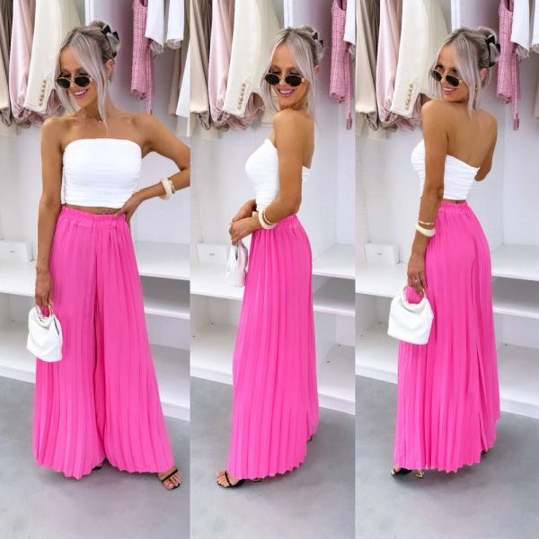 Pink Pleated Trousers