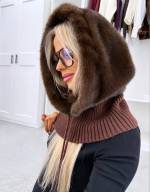 Taupe Kaelusega Müts