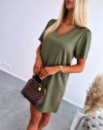 Khaki Flowy Dress