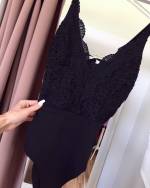 Фиолетовый Кружевное боди