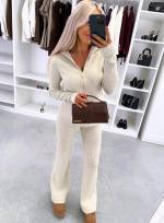 Brūns Elastīgs Un Maigs Divdaļīgs Komplekts