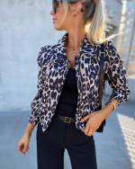 Leopardas Jacket With Zipper