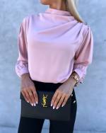 Light Pink Blouse With Gold Buttons