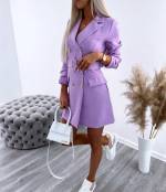 Фиолетовый Платье жакетного фасона