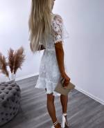 White Lace Wrap Dress
