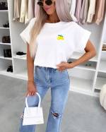 Czerwony T-shirt O Kroju Oversize