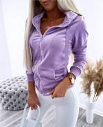 Fuchsia Velvet Sweatshirt
